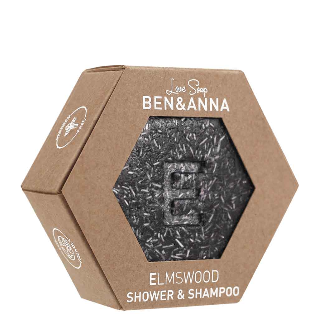 Ben & Anna Lovesoap Elm Wood Shower & Shampoo Palasaippua 60g
