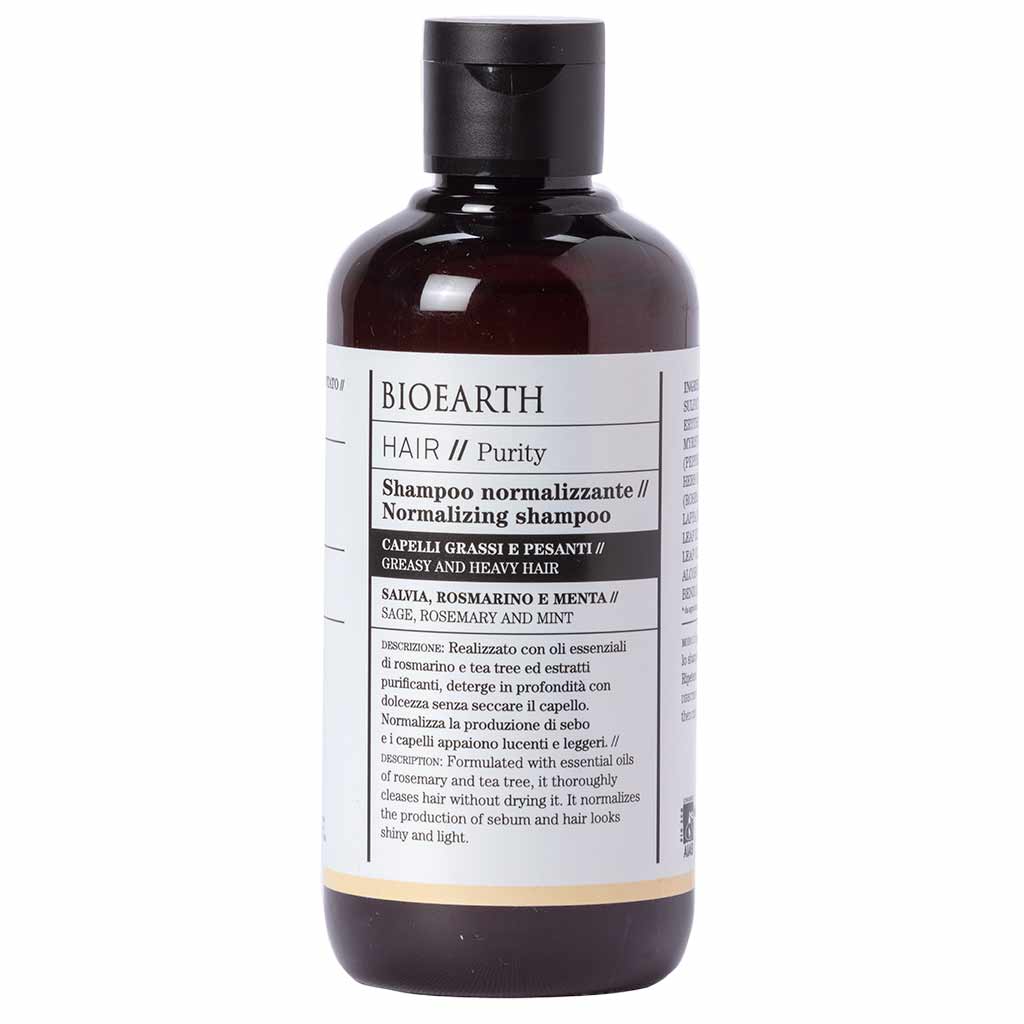 Bioearth HAIR 2.0. Normalizing Shampoo Rasvoittuville hiuksille 250ml
