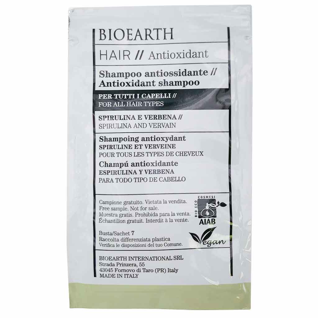 Bioearth HAIR 2.0 Antioxidant Shampoo kaikille hiuslaaduille 8ml Näyte