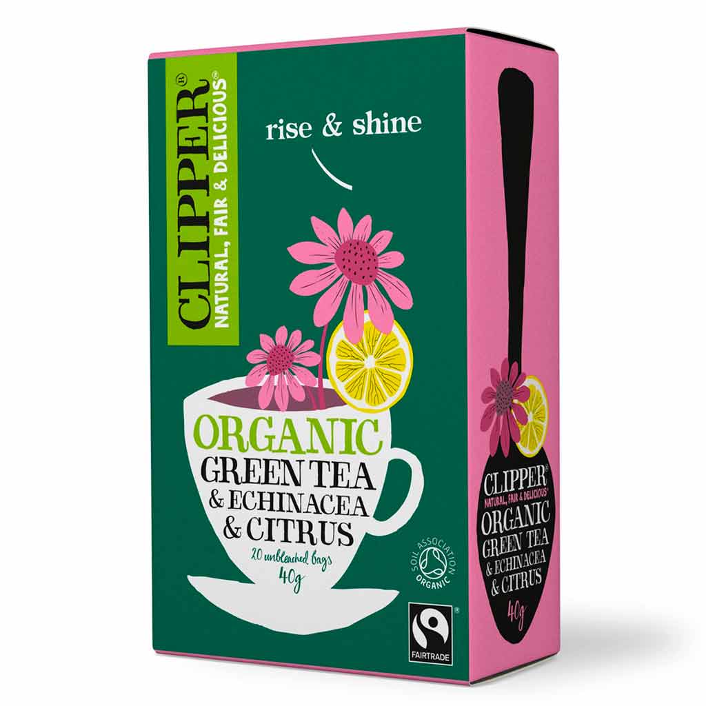 Clipper Green Tea Echinacea & Citrus luomutee 20ps
