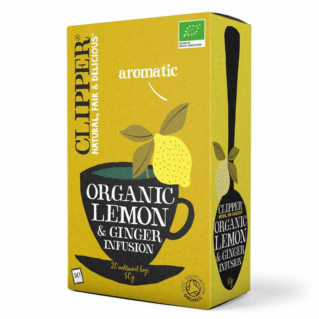 Clipper Lemon & Ginger Infusion luomuhauduke 20ps