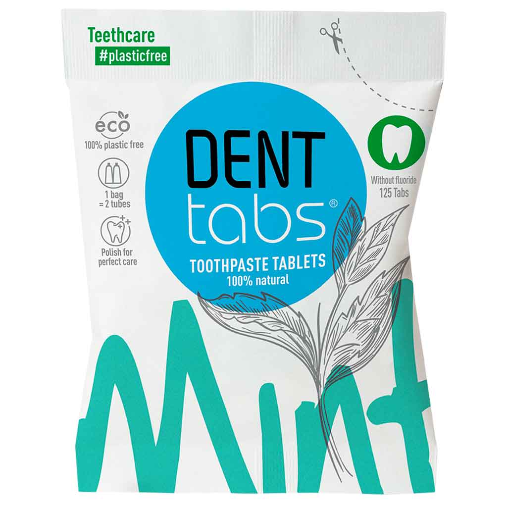 Denttabs Stevia-Mint Fluorittomat Hampaidenpesutabletit