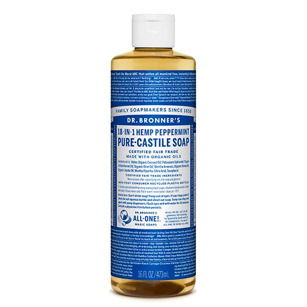 Dr. Bronner´s 18 in 1 Nestesaippua - Piparminttu 475 ml