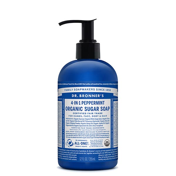 Dr. Bronner´s Sugar Soap Voidesaippua Piparminttu 355ml