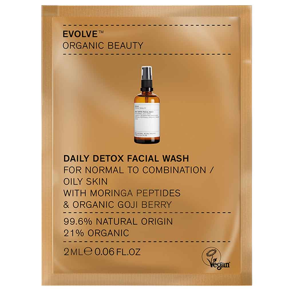 Evolve Organic Beauty Daily Detox Facial Wash Puhdistusgeeli 2ml Näyte