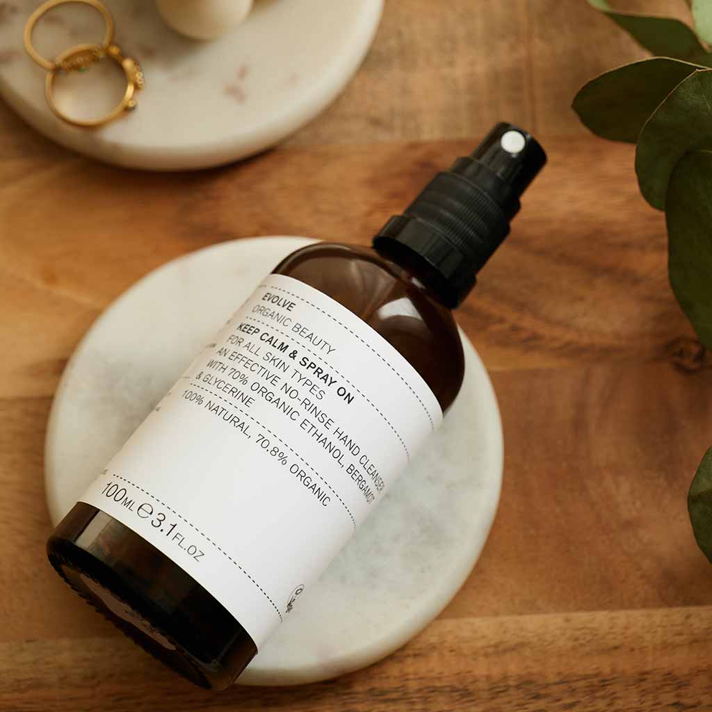Evolve Organic Beauty Keep Calm & Spray On Käsihuuhde 100ml