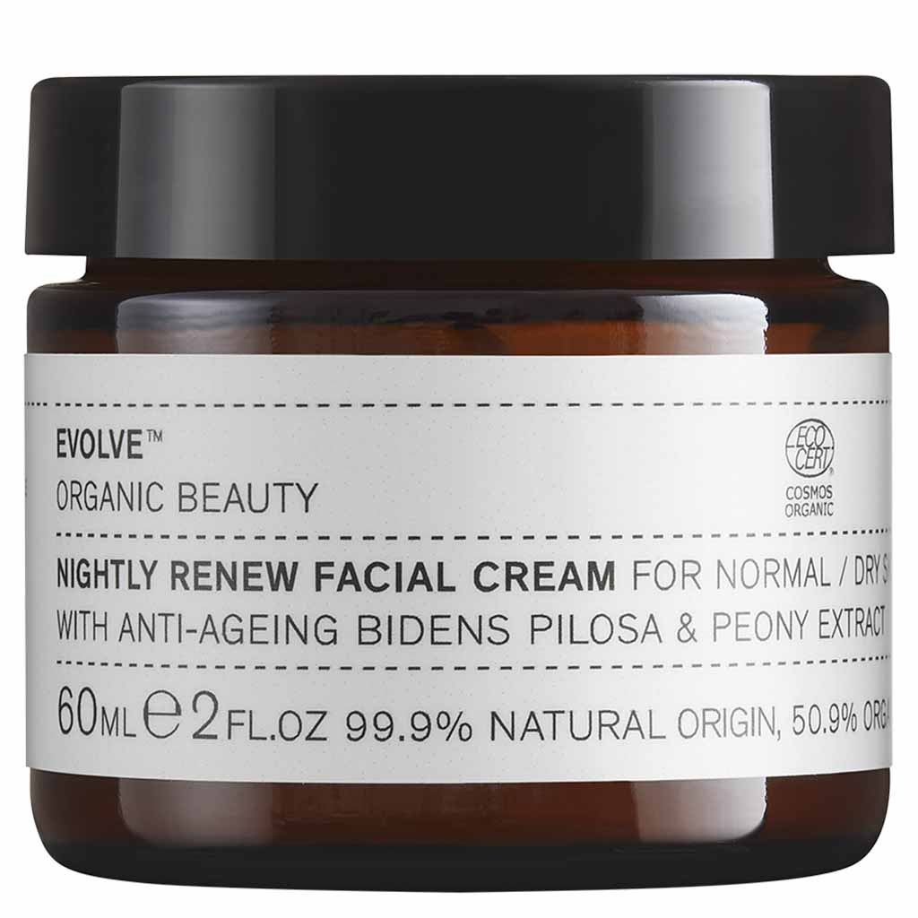 Evolve Organic Beauty Nightly Renew Facial Cream Uudistava Yövoide 60ml