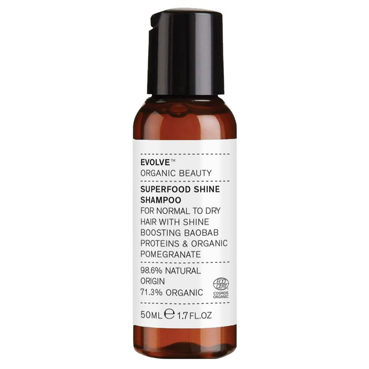 Evolve Organic Beauty Superfood Shine Shampoo 50ml Matkakoko