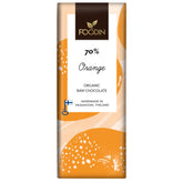 Foodin Raakasuklaalevy 70% Appelsiini 40g