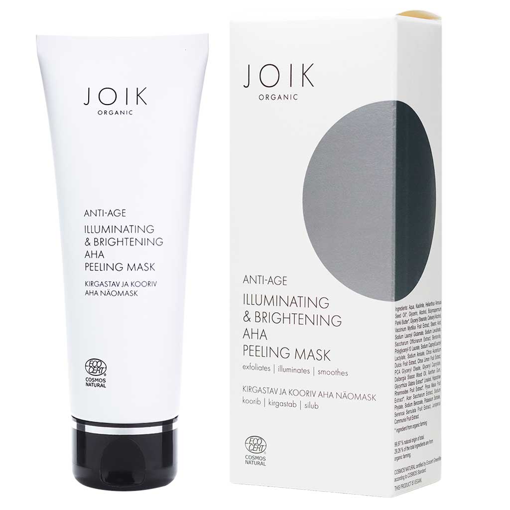 JOIK Organic Illuminating & Brightening AHA Peeling Mask Kasvonaamio 75ml