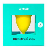 Lunette Kuukuppi keltainen, koko 1 (pienempi)