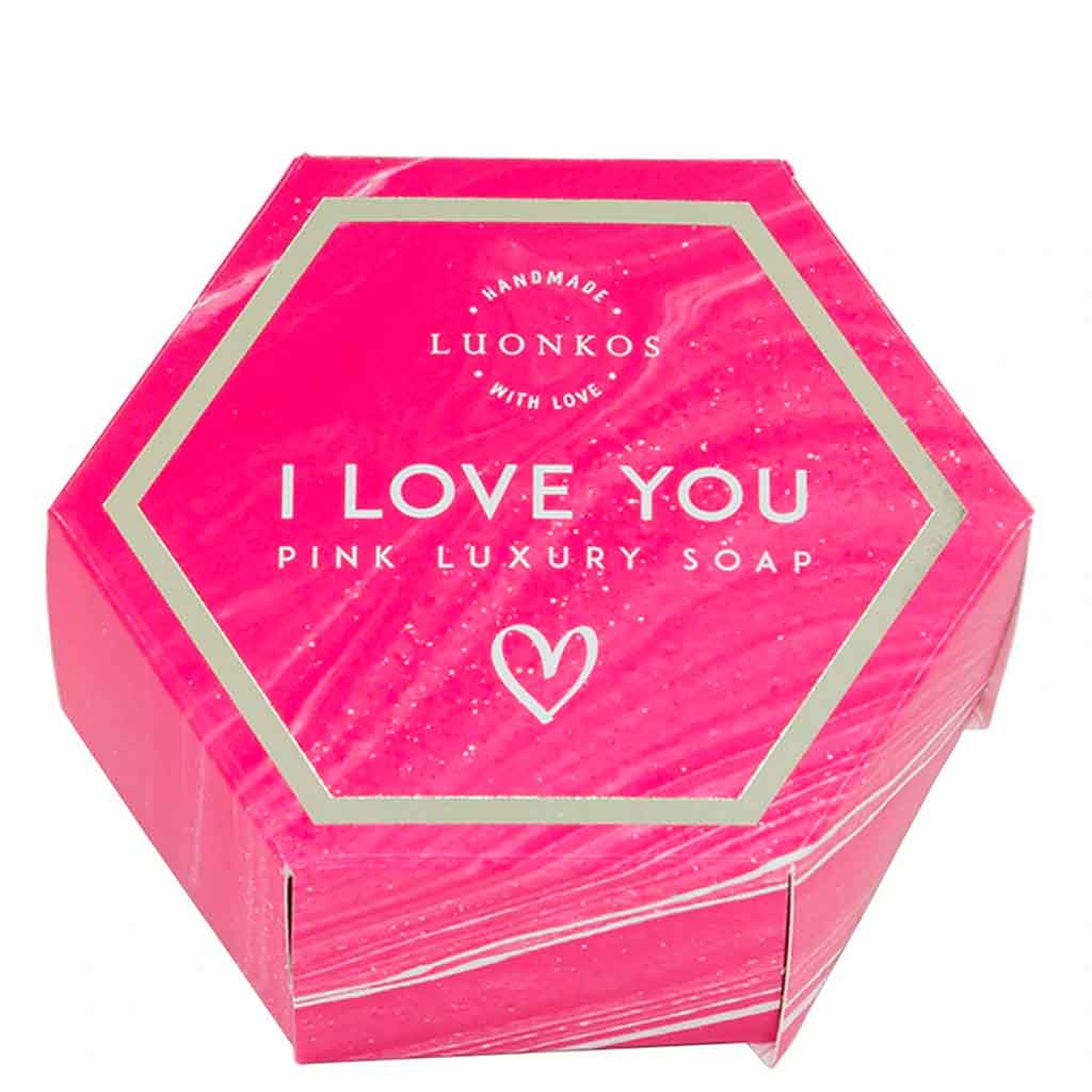 Luonkos I Love You pinkki rakkaussaippua 100g