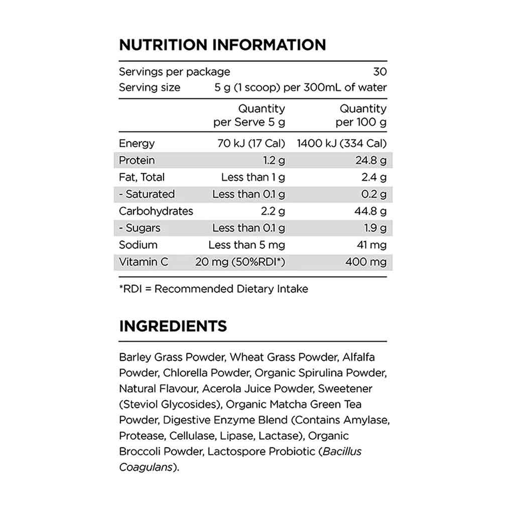 Prana On Super Greens - Fresh Mint 150g