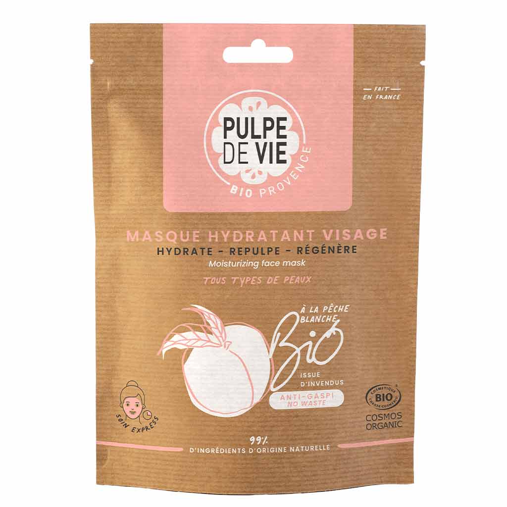 Pulpe De Vie Sex on the Peach Kosteuttava ja heleyttävä kangasnaamio 20ml
