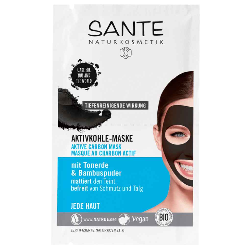 Sante Aktiivihiili Kasvonaamio 2x4ml