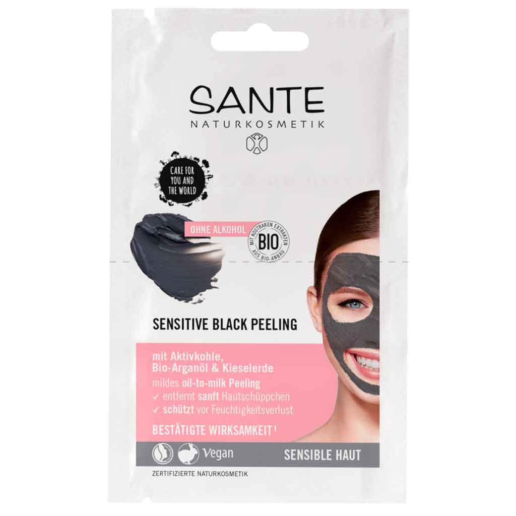 Sante Sensitive Black Peeling Kasvonaamio 2x4ml
