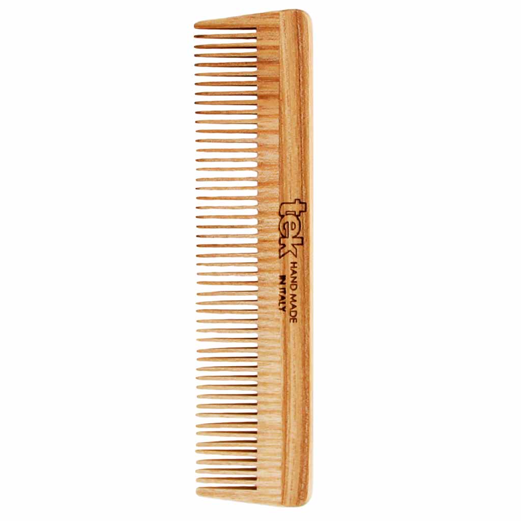 TEK Medium sized wooden comb with fine teeth