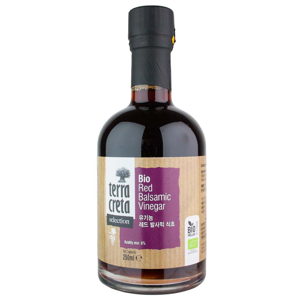 Terra Creta Red Balsamic Vinegar, Luomu, 250 ml