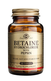 Solgar Betaiinihydrokloridi + pepsiini 100 tablettia